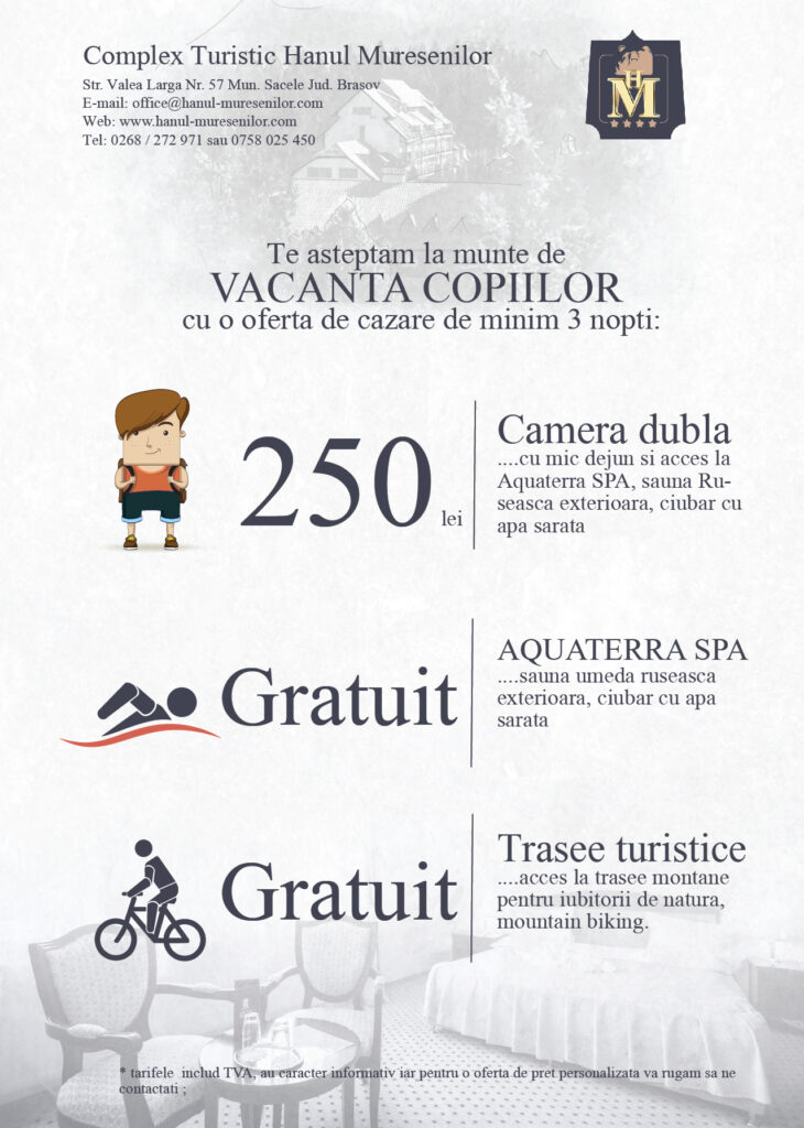 Cazare la munte cu Oferta ” Vacanta copiilor”